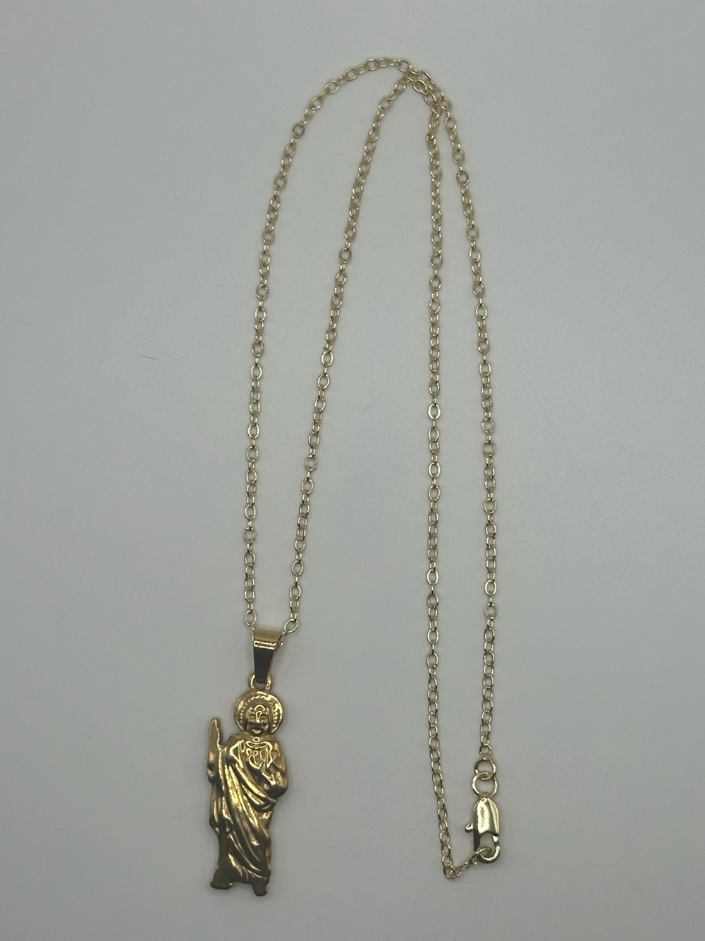 Gold Saint Pendant Necklace